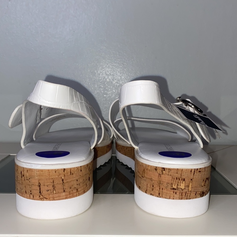MARC FISHER GILMA2 White Croc Print Cork Wedge SANDAL-Women’s Sz 8.5-NWT! - Picture 8 of 13